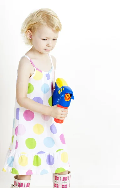 Kleines Mädchen Mit Blasenmacher — Stockfoto