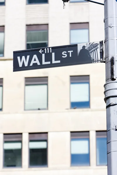 Wall Street Sign, , New York City, USA — Stock Photo, Image