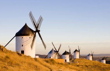 windmills, Consuegra, Castile-La Mancha, Spain clipart