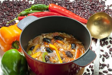 Mexican bean soup clipart