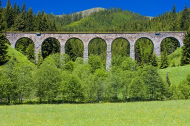 Slovakya, Telgart yakınlarındaki demiryolu viyadükü