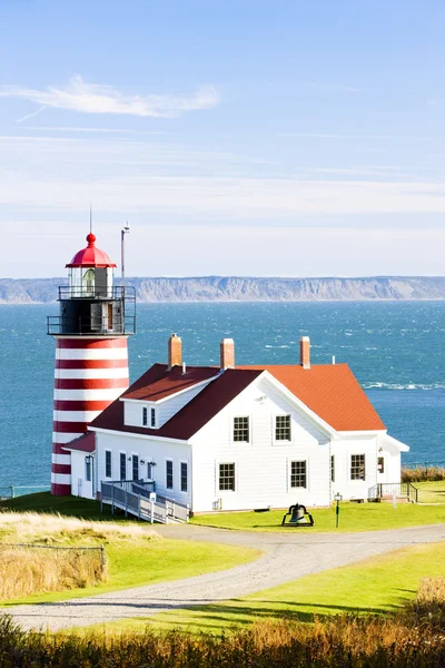 West Quoddy Head Lighthouse Maine Usa — Stock Photo, Image
