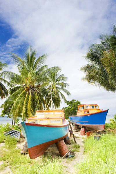 Barcos de pesca, Six Men 's Bay, Barbados — Fotografia de Stock