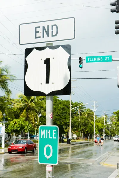 Τέλος Του Δρόμου Αριθμού Key West Φλώριδα Ηπα — Φωτογραφία Αρχείου