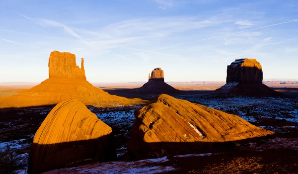 Mittens Merrick Butte Monument Valley National Park Utah Arizona Eua — Fotografia de Stock