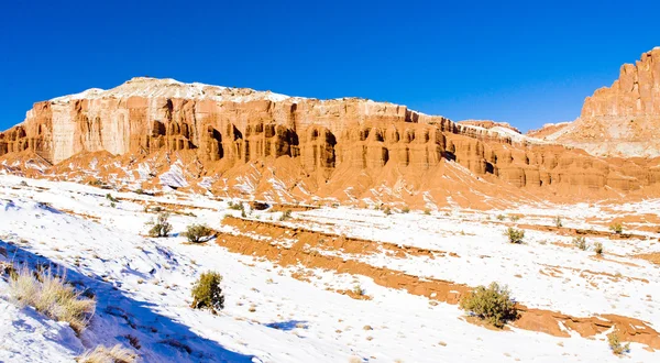 Capitol Zátony Nemzeti Park Téli Utah Amerikai Egyesült Államok — Stock Fotó