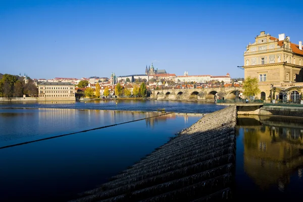 Lavka Castillo Praga Con Puente Carlos Praga República Checa —  Fotos de Stock