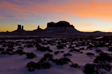 Monument Valley National Park after sunset, Utah-Arizona, USA clipart