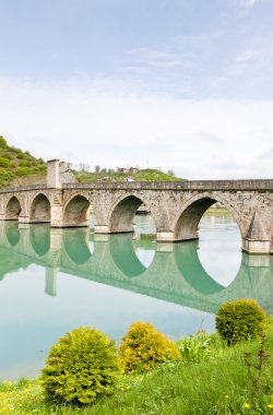 Bridge over Drina River, Visegrad, Bosnia and Hercegovina clipart