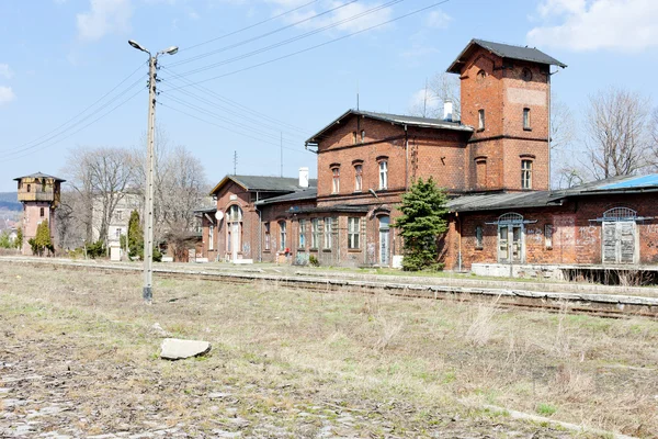 Stary dworzec kolejowy, szczytna, Polska — Zdjęcie stockowe