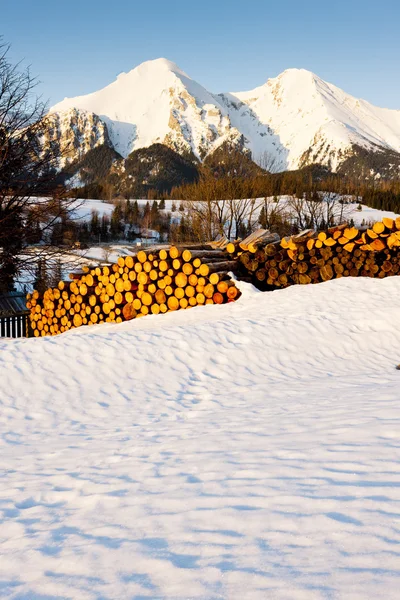 Belianských tatry (Belianských Tater) v zimě, Slovensko — Stock fotografie