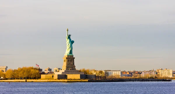 リバティ島とリバティー ニューヨーク アメリカ合衆国の像 — ストック写真
