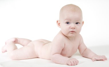 lying naked baby clipart