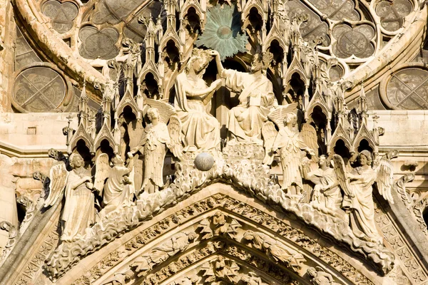 Katedra Notre Dame Reims Szampan Francja — Zdjęcie stockowe