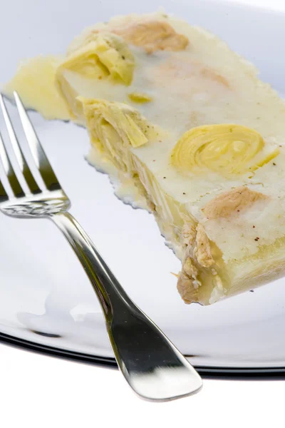 Aspic with chicken meat — Stock Photo, Image