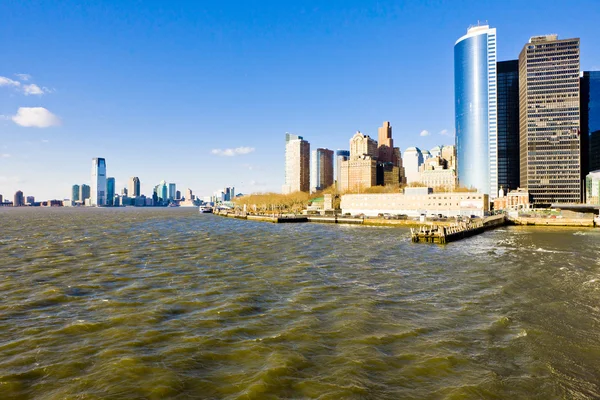 Manhattan, New York et New Jersey à l'arrière-plan, États-Unis — Photo