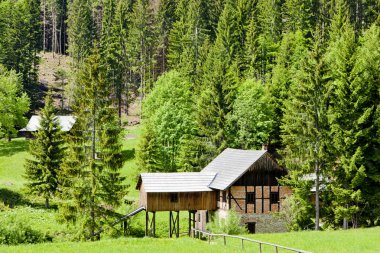 Old saw mill, Museum of Kysuce village, Vychylovka, Slovakia clipart