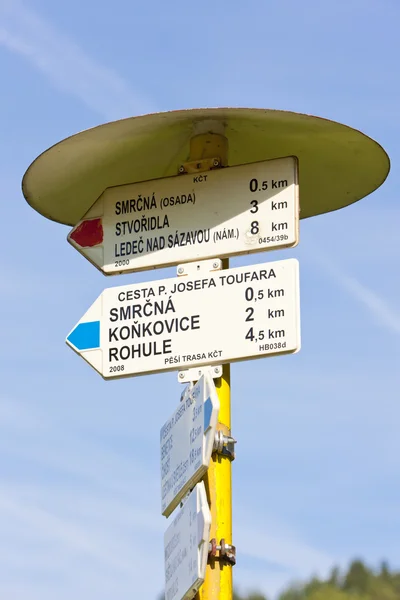 Guideposts Czech Republic — Stock Photo, Image