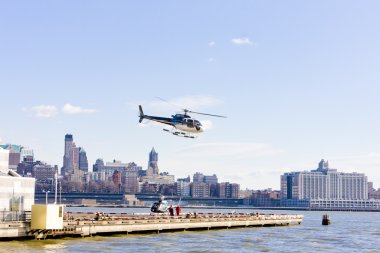 Helicopter, New York City, USA clipart