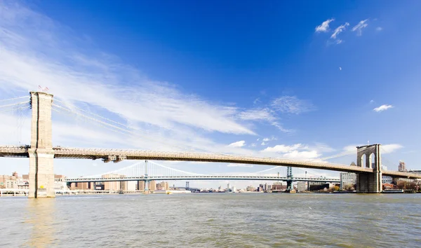 Бруклінський Міст Манхеттен Нью Йорк Сша — стокове фото