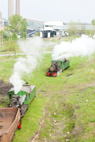 Train de marchandises à vapeur, Kostolac, Serbie — Photo