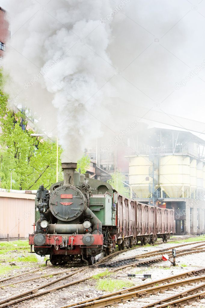 Steam freight train, Kolubara, Serbia