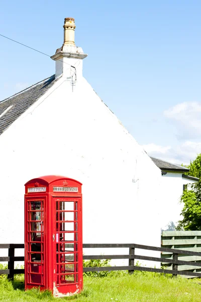 Telephone Booth Laggan Scotland — Stock Photo, Image