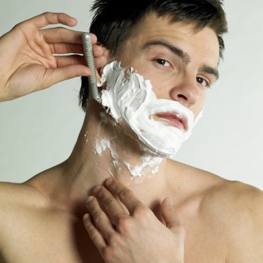 Shaving man clipart