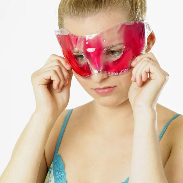 Γυναίκα με μάσκα προσώπου — Φωτογραφία Αρχείου