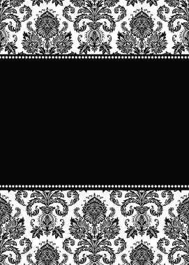  Damask Pattern and Frame clipart