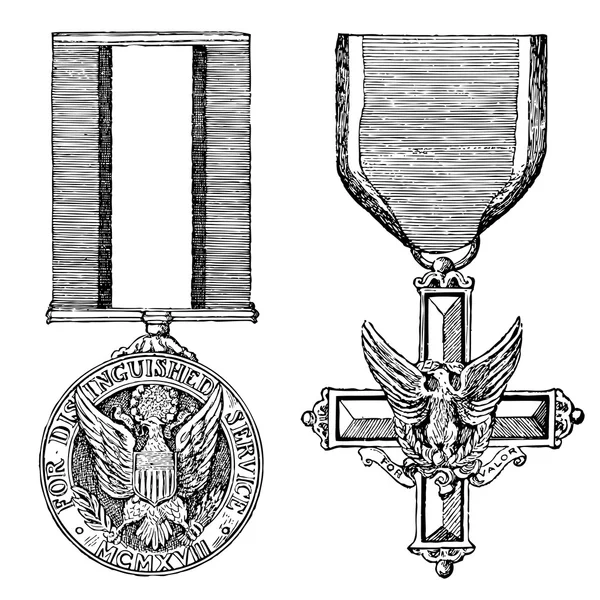 Vintage στρατιωτικά μετάλλια — Φωτογραφία Αρχείου