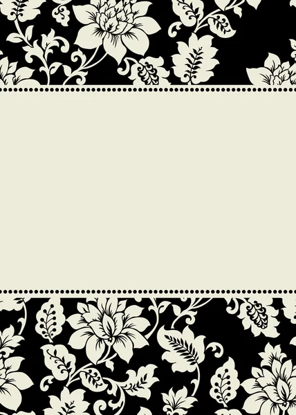 Creme Floral Frame — Stock Photo, Image