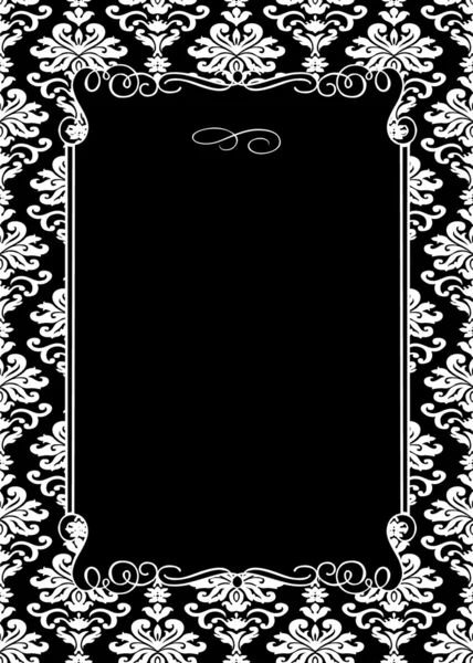 Декоративная чёрная рамка — стоковое фото