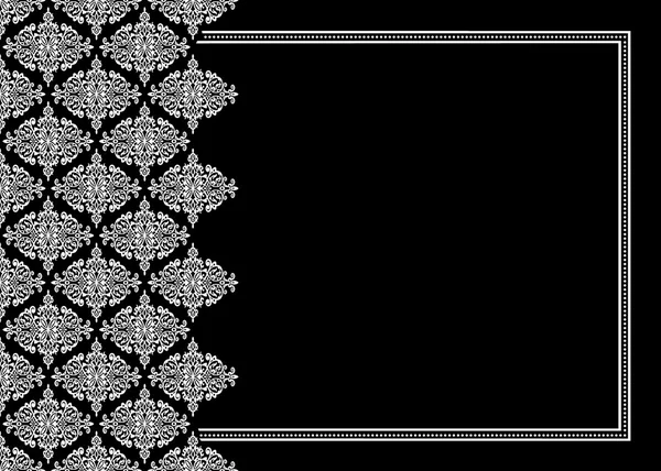 ダマスク織の飾りフレーム — ストック写真