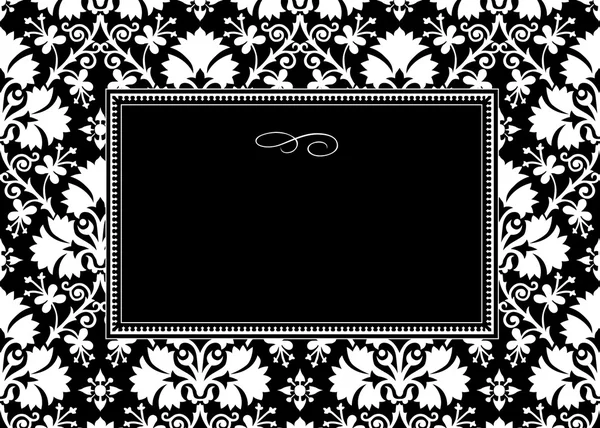 Black Long Clover Frame — Stock Photo, Image