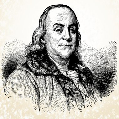  Benjamin Franklin illüstrasyon