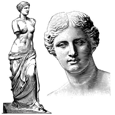  Aphrodite Statue clipart