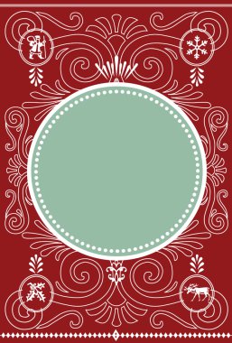 Holiday Frame and Pattern clipart