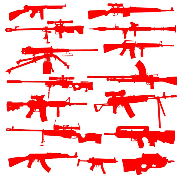 Set of Guns — Stock Photo, Image