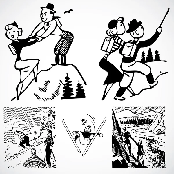 Vintage Hiking Graphics — Stock Photo, Image