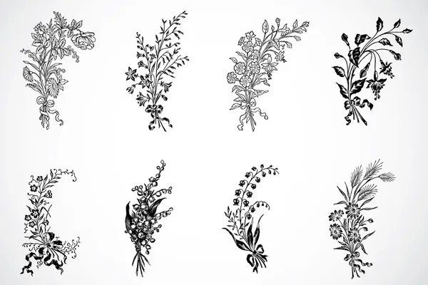 Květinové ornamenty — Stock fotografie