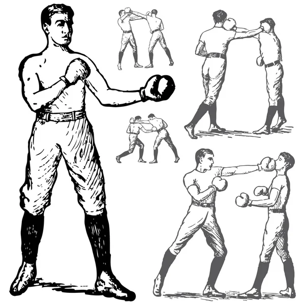 Vintage Boxing Ilustrações — Fotografia de Stock