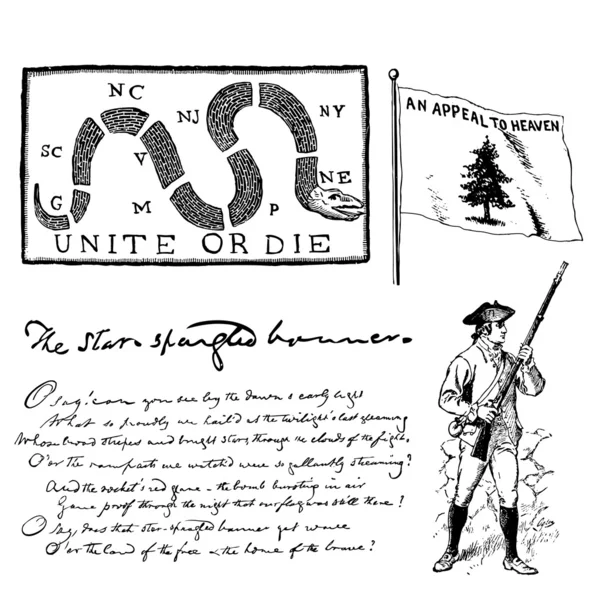Rewolucji amerykańskiej ilustracji — Zdjęcie stockowe