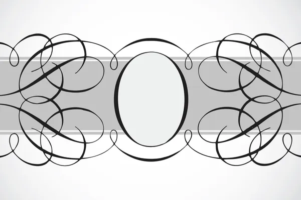 Dekorativ oval ram — Stockfoto
