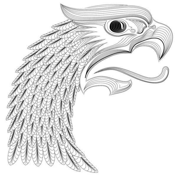 Ornamento de cabeça de águia — Fotografia de Stock