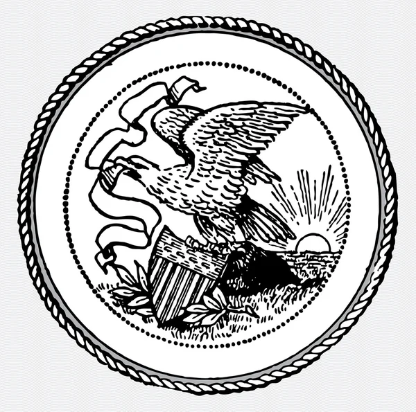 Eagle crest illustratie — Stockfoto