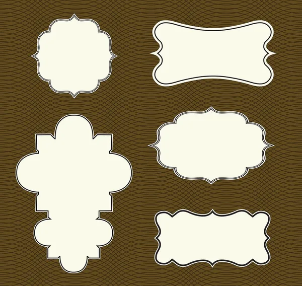 Conjunto de molduras ornamentadas com padrão — Fotografia de Stock