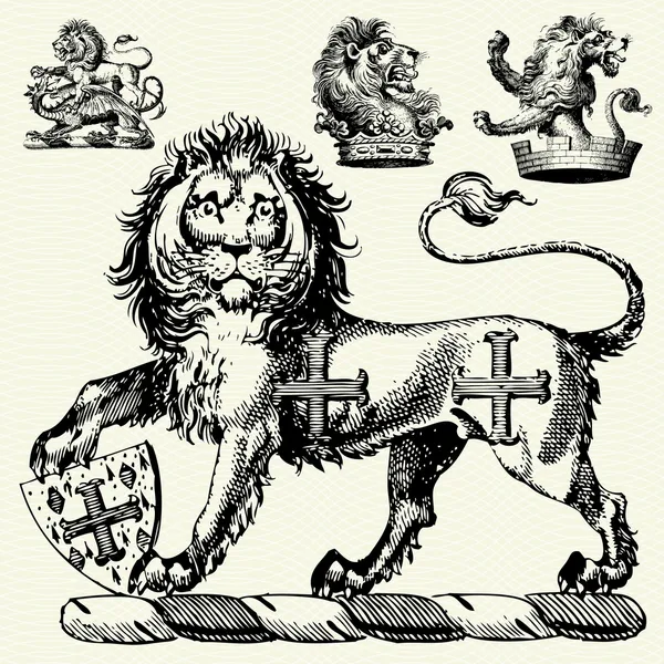 Γοτθικό λιοντάρια — Φωτογραφία Αρχείου