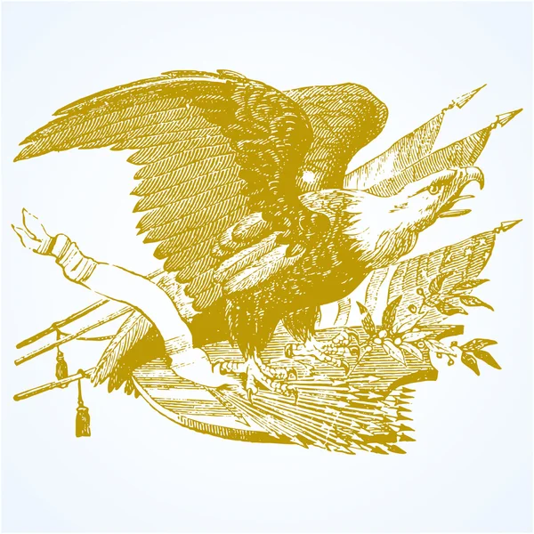 Flechas y banderas de águila — Foto de Stock