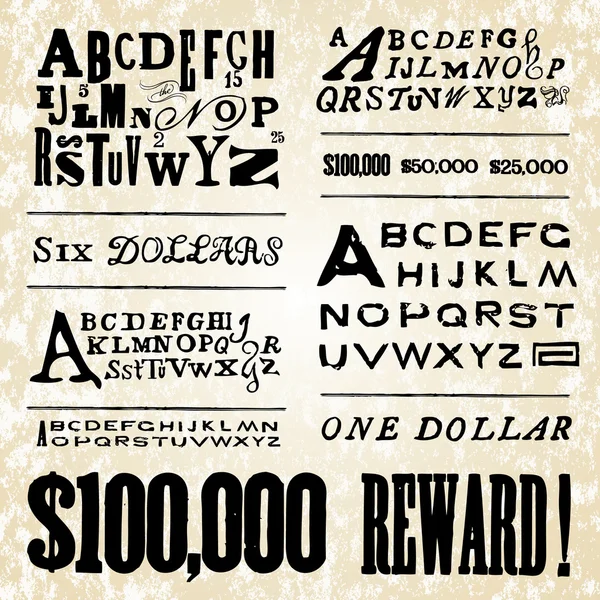 Retro Poster Fonts — Stock Photo, Image